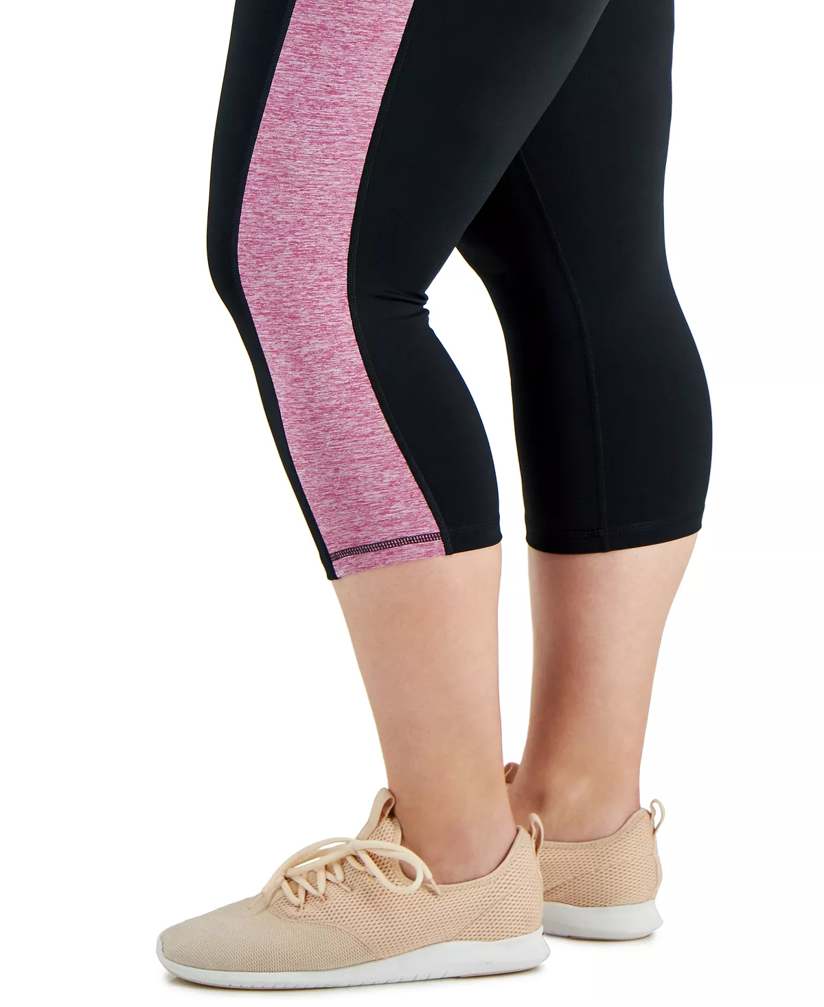 ID Ideology Women's Essentials Colorblocked Cropped Leggings, Created For Macy's 4 ID Ideology Women's Essentials Colorblocked Cropped Leggings, Created For Macy's - Image 4