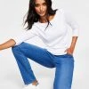 Charter Club Women's Pima Cotton Boat-Neck Top, Created For Macy's