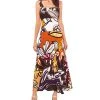 Vince Camuto Women's Printed Tiered Challis Maxi Dress