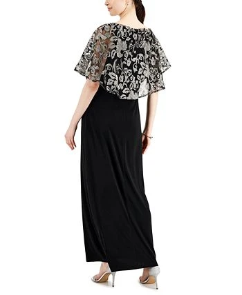 Connected Embroidered Overlay Gown 2 Connected Embroidered Overlay Gown - Image 2