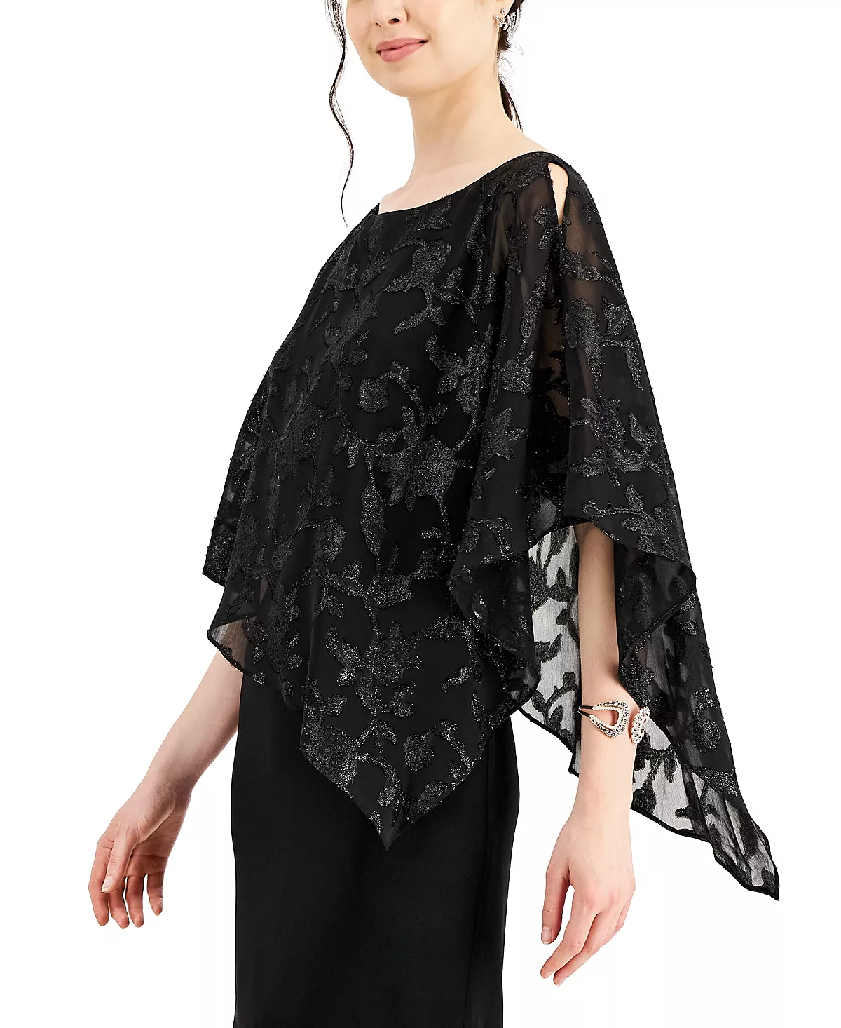 Connected Metallic-Capelet Sheath Dress 6 Connected Metallic-Capelet Sheath Dress - Image 6