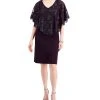 Connected Women's Embellished Cape-Overlay Dress