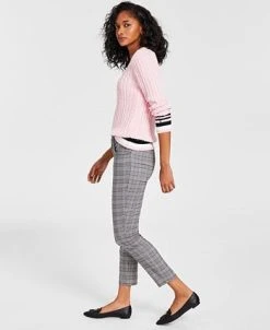 Tommy Hilfiger Women's Printed Skinny Ankle Pants -Anne Klein Sales Store 21901001 fpx