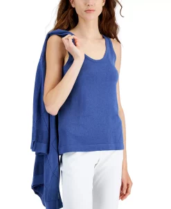 Anne Klein Women's Double Scoop Neck Tank Top