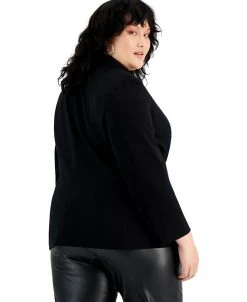 Bar III Plus Size One Button Blazer, Created For Macy's -Anne Klein Sales Store 21950320 fpx