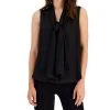 Bar III Women's Tie-Neck Sleeveless Blouse, Created For Macy's