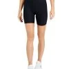 ID Ideology Women's Ribbed Solid Bike Shorts, Created For Macy's