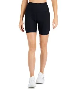 ID Ideology Women's Ribbed Solid Bike Shorts, Created For Macy's