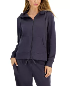 ID Ideology Women's Fleece Full-Zip Jacket, Regular & Petite, Created For Macy's