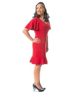 Kasper Women's Flutter-Sleeve Sheath Dress -Anne Klein Sales Store 21970882 fpx