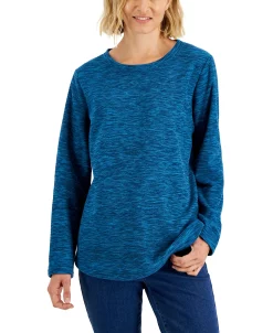 Karen Scott Long Sleeve Spacedye Microfleece Top 15 Karen Scott Long Sleeve Spacedye Microfleece Top -Anne Klein Sales Store 21984955 fpx