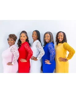 Kasper Lacey Lace-Sleeve Sheath Dress -Anne Klein Sales Store 21985065 fpx