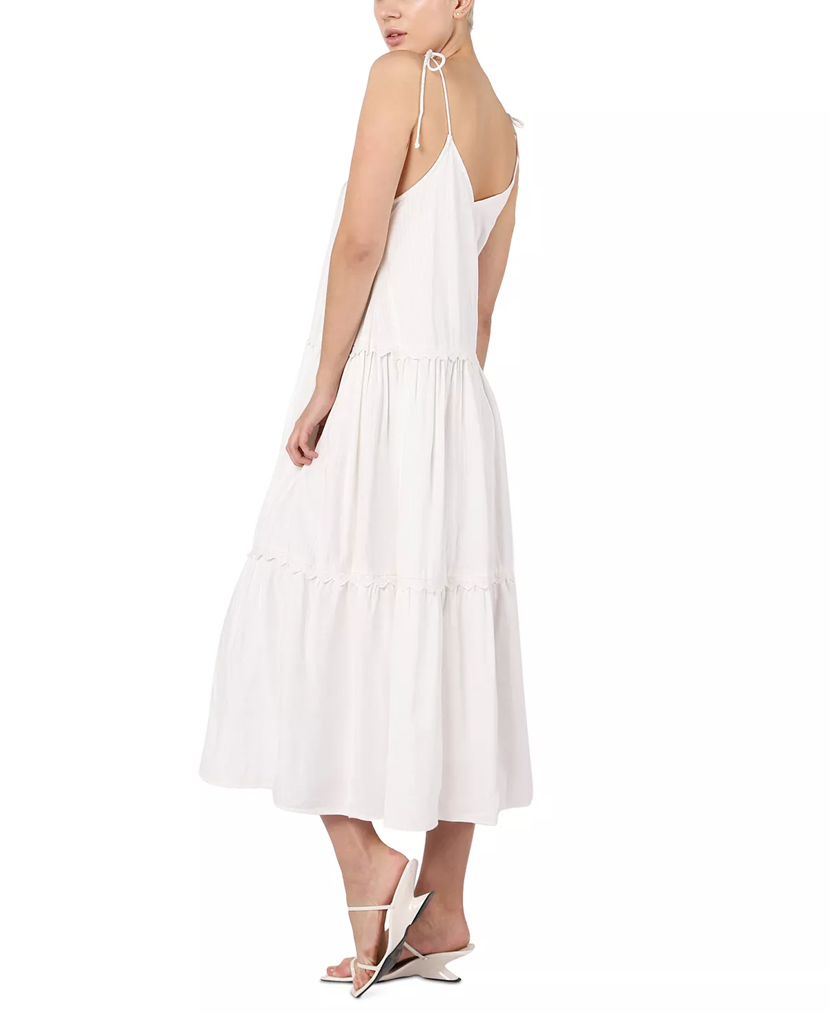 Black Tape Women's Eyelet-Embroidered Tie-Strap Dress 3 Black Tape Women's Eyelet-Embroidered Tie-Strap Dress - Image 3