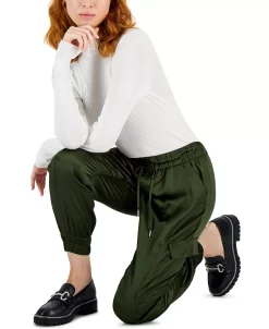 INC International Concepts Women's High-Rise Cargo Jogger Pants, Created For Macy's 8 INC International Concepts Women's High-Rise Cargo Jogger Pants, Created For Macy's -Anne Klein Sales Store 21987145 fpx
