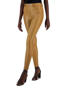 INC International Concepts Women's Faux-Leather Skinny Pants, Created For Macy's