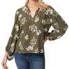 Jessica Simpson Women's Ruby Floral Balloon-Sleeve Top