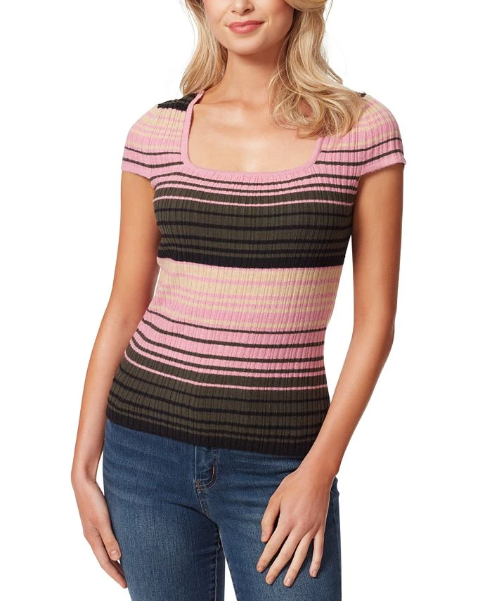 Jessica Simpson Women's Fiona Striped Ribbed-Knit Top 1 Jessica Simpson Women's Fiona Striped Ribbed-Knit Top