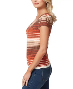 Jessica Simpson Women's Fiona Striped Ribbed-Knit Top 8 Jessica Simpson Women's Fiona Striped Ribbed-Knit Top -Anne Klein Sales Store 22017051 fpx