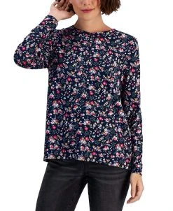Style & Co Women's Buttoned Long Sleeve Top, Created For Macy's