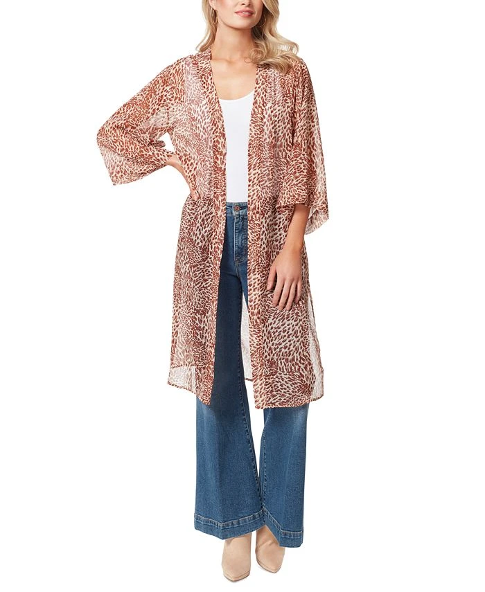 Jessica Simpson Women's Tina Printed Open-Front Duster 1 Jessica Simpson Women's Tina Printed Open-Front Duster