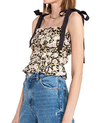 En Saison Women's Kinsley Printed Tie-Shoulder Top 3 En Saison Women's Kinsley Printed Tie-Shoulder Top - Image 3