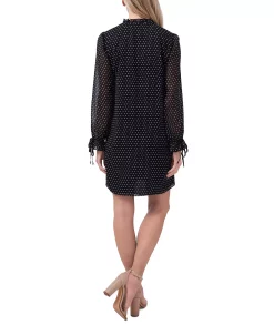 CeCe Women's Long Sleeve Polka Dot Dress -Anne Klein Sales Store 22021174 fpx