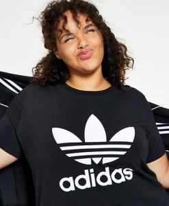 ADIDAS Women's Trefoil Logo T-Shirt, XS-4X -Anne Klein Sales Store 22025209 fpx