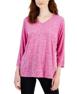 Karen Scott Women's 3/4-Sleeve Top, Created For Macy's -Anne Klein Sales Store 22031059 fpx