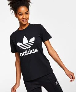 ADIDAS Women's Trefoil Logo T-Shirt, XS-4X -Anne Klein Sales Store 22032476 fpx