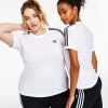 ADIDAS Women's Cotton 3 Stripes T-Shirt, XS-4X