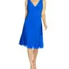 Adrianna Papell V-Neck Fit & Flare Dress