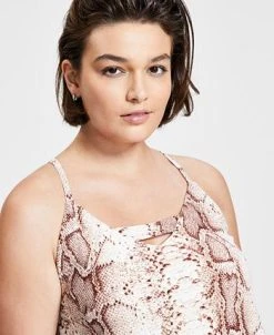 Bar III Snakeskin-Print Tank Top, Created For Macy's 5 Bar III Snakeskin-Print Tank Top, Created For Macy's -Anne Klein Sales Store 22033608 fpx