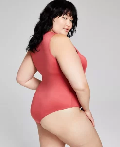 And Now This Women's Sleeveless High Neck Bodysuit, XS-4X -Anne Klein Sales Store 22039661 fpx