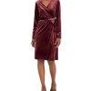 Alfani Women's Velvet Long-Sleeve Wrap Dress, Created For Macy's