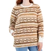 Style & Co Women's Printed Crewneck Fleece Tunic, Created For Macy's
