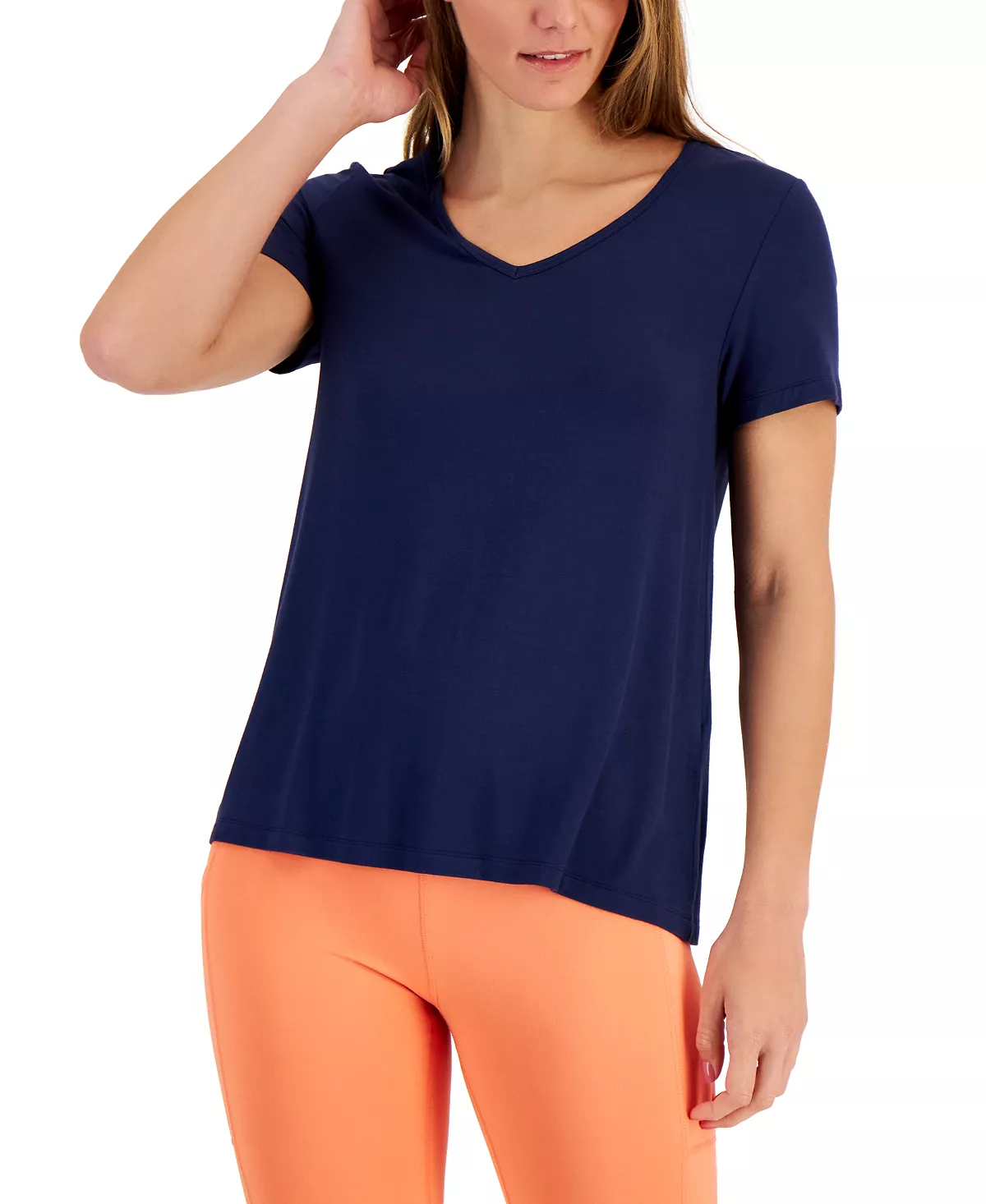 ID Ideology Women's V-Neck T-Shirt, Created For Macy's 1 ID Ideology Women's V-Neck T-Shirt, Created For Macy's