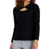 Kasper Women's 3/4-Sleeve Twisted Neck Top