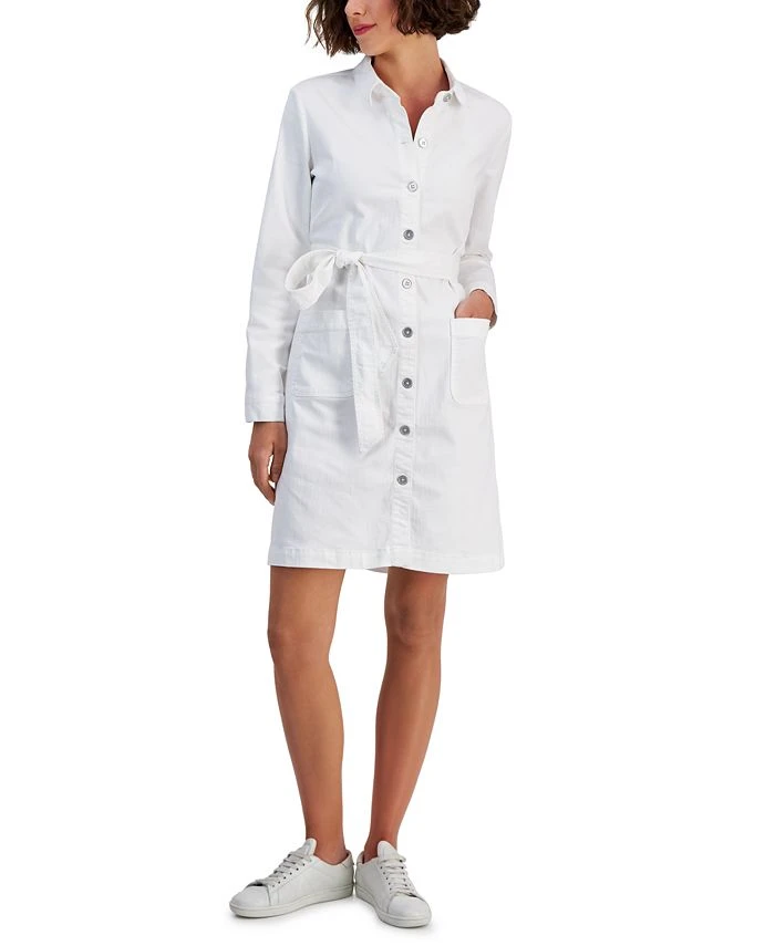 Style & Co Women's Belted Denim Shirtdress, Created For Macy's 1 Style & Co Women's Belted Denim Shirtdress, Created For Macy's