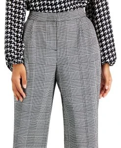 Bar III Women's Pleated Plaid Wide-Leg Pants, Created For Macy's -Anne Klein Sales Store 22113926 fpx