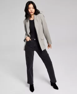 And Now This Women's Oversized Notched Collar One-Button Blazer -Anne Klein Sales Store 22129368 fpx