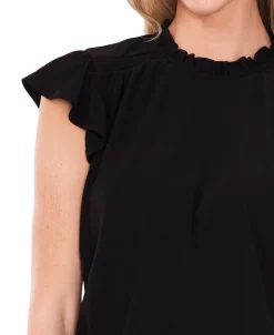 CeCe Women's Flutter-Sleeve Knit Top -Anne Klein Sales Store 22156448 fpx