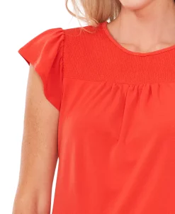 CeCe Women's Smocked-Yoke Knit Top -Anne Klein Sales Store 22159749 fpx