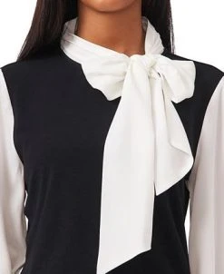 CeCe Women's Mix-Media Knit Top -Anne Klein Sales Store 22159779 fpx