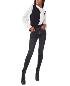 CeCe Women's Mix-Media Knit Top -Anne Klein Sales Store 22159781 fpx