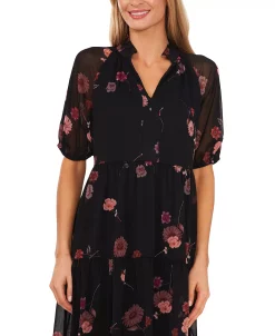 CeCe Women's Babydoll Short-Sleeve Dress 6 CeCe Women's Babydoll Short-Sleeve Dress -Anne Klein Sales Store 22159787 fpx