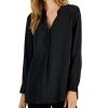 Alfani Women's Satin Half-Placket Blouse, Created For Macy's
