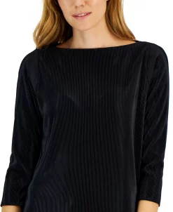 Alfani Women's Textured Pleated Split-Hem Tunic, Created For Macy's -Anne Klein Sales Store 22164615 fpx