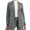 Anne Klein Women's Notched-Collar Herringbone Jacket