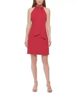 Vince Camuto Bow-Neck Halter Dress -Anne Klein Sales Store 22165103 fpx