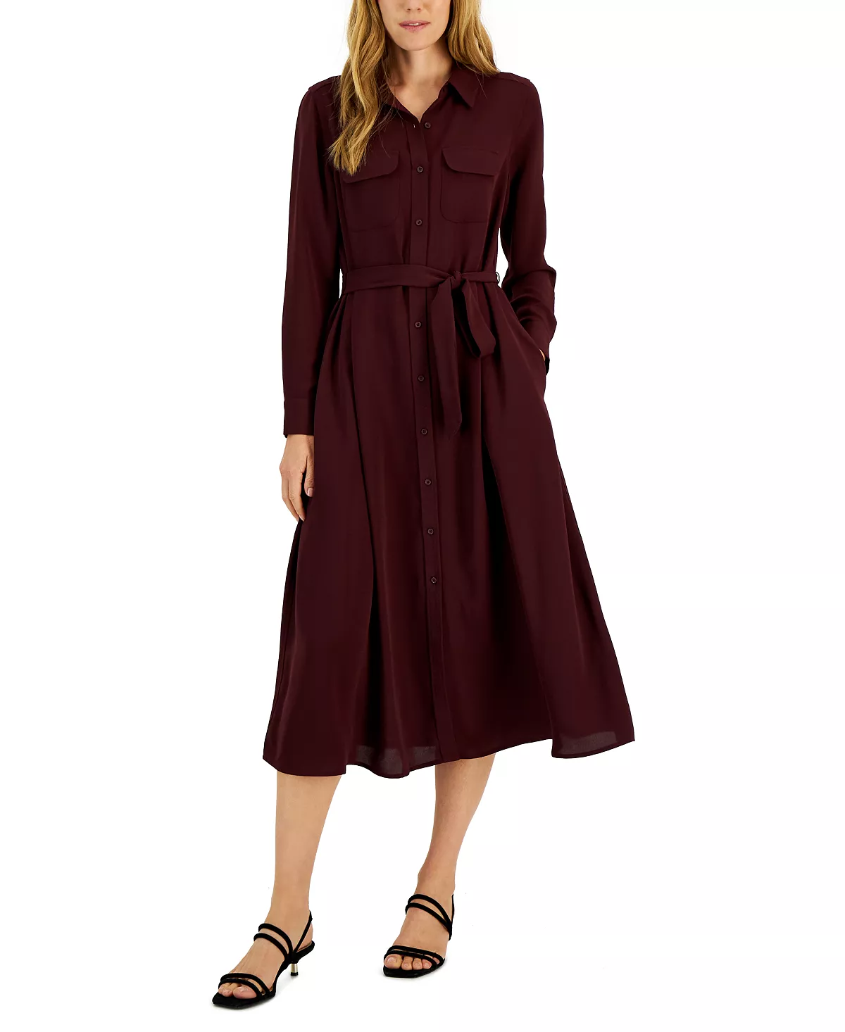 Alfani Women's Belted Shirtdress Created For Macy's 1 Alfani Women's Belted Shirtdress Created For Macy's